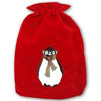 Candy Treat Bags Santa Sacks Cartoon Penguin Drawstring Christmas Gift Bags for Candies, Toys