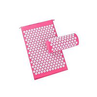 Massager (appro.67 * 42cm) Cushion Shakti Mat Acupressure Relieve Back Body Pain Spike Mat Acupuncture Massage Mat with Pillow,Pink