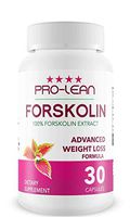 ProLean Forskolin- Maximum Strength Fat Burner and Metabolism Support All Natural, Pure, Potent Ingredients with Coleus Forskohlii Safe Weight Loss Supplement for Women and Men 30 Capsules