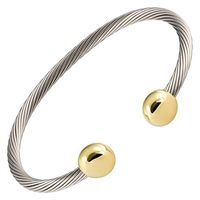 MAGNETJEWELRYSTORE 2 Tone All Stainless Steel Magnetic Therapy Bracelet