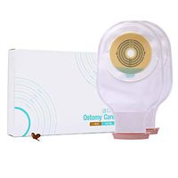 LEIW Colostomy Bags Ostomy Bags with Closure for Colostomy Ileostomy Stoma Care,Hypoallergenic,Cut-to-Fit Drainable Pouch, FDA Approved, Reusable, Pack of 10,Bonus Economy Wash Bottle,A