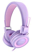 Nenos Children Headphones Kids Headphones Children's Headphones Over Ear Headphones Kids Computer Volume Limited Headphones for Kids (Light Purple)