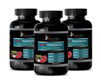 Immune System Support Supplement - MEGA ANTIOXIDANT Advanced Complex - Extra Strength - Elderberry Extract Pills - 3 Bottles 180 Capsules