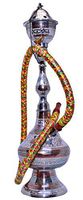 BRK HANDICRAFT Hookah Brass Silver Plated Flavor Coal Royal Vintage Hookahs Set Hookah for Home Decor(14 Inch)