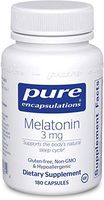 Pure Encapsulations - Melatonin 3 mg - Hypoallergenic Supplement Supports The Body's Natural Sleep Cycle - 180 Capsules