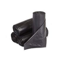 Inteplast LLDPE Can Liners, 0.9 mil, 30" x 36", Black, Pack of 200 Liners