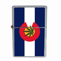 Perfection In Style Wind Proof Dual Torch Refillable Lighter Colorado Flag Design 005