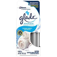 Glade Automatic Spray Refill Clean Linen, Fits in Holder For Up to 60 Days of Freshness, 6.2 oz, 1 Refill