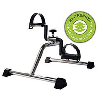 Vaunn Medical Chrome Frame Pedal Exerciser, Fully Assembled Exercise Pedals for Arms and Legs