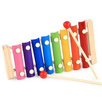 Knock piano for Babyies，Wooden Educational Knock On The Piano Help Children's Intelligence Toys Hand Knock Xylophone Music Instrument（Boens）