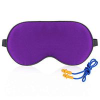 Sleep Mask, Arrela Silk Eye Mask with Earplugs, Adjustable Head Strap, Lightweight and Comfortable, Best Eyeshades for Travel, Shift Work, Naps, Night Blindfold Purple-1