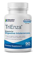 Houston Enzymes TriEnza – 90 Capsules (45 Doses) | Broad-Spectrum Enzymes for Digestive Intolerances | Supports Digestion of Gluten, Casein, Soy, Proteins, Carbohydrates, Sugars, Fats & Polyphenols