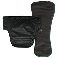 Pull On Cloth Diaper with Tabs - Special Needs Briefs with Insert for Big Kids, Teens or Small Adults (Youth, Black)