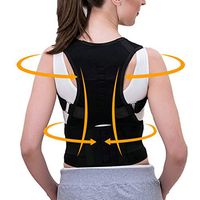 Back Braces,Fineser Unisex Adjustable Back Support Posture Correction Kyphosis Clavicle Brace Correct Back Shoulder Posture Support Strap Belt XXL (Black, XL)