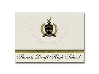 Signature Announcements Stuarts Draft High School (Stuarts Draft, VA) Graduation Announcements, Presidential style, Basic package of 25 with Gold & Black Metallic Foil seal
