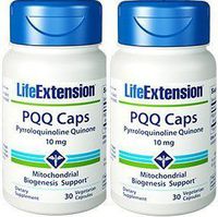Life Extension PQQ Caps with PQQ 10 mg, 30 Vcaps (2 Pack)