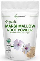 Pure USDA Organic Marshmallow Root Powder, 4 Ounce, Supports Digestive Gastrointestinal Health, No Irradiated, No Contaminated and No GMOs. Vegan Friendly.