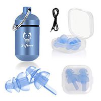 [3 Pairs] Sleeping Ear Plugs, SNR 32dB Noise Reduction Ear Plugs-Ultra Soft Silicone Ear Plugs for Sleeping, Light Sleeper, Work, Read, and Travel with Detachable Cord (Blue)