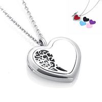 constantlife 316L Stainless Steel Essential Oil Diffuser Perfume Lockets Heart Aromatherapy Jewelry for Women