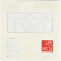 The Napkins Frank Lloyd Wright Lake Geneva Tulip Pure Bamboo Single USE Dinner Napkin - 40x40 cm Biodegradable Napkin - Feels Like Cloth (Natural/Warm Grey)