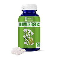 Ultimate Greens Capsules by Ahana Nutrition – Super Greens Supplement to Help Maintain Natural Energy Levels, Support Digestion, Immune and Bone Health* (900mg - 90 ct)