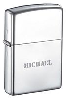 Personalized Polished Chrome Zippo Lighter with Free Engraving