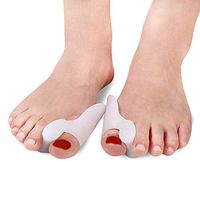 PAMIER 2Pairs Silicone Gel Thumb Bunion Pain Relief Silicone Toe Separator Finger Foot Care Tool (2)