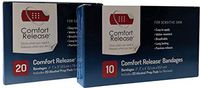 Comfort Release Sensitive Skin Pain-Free Removal Pack of 2, 1 Box of 20 1" X 3" with 1 Box of 10 2" X 4" Bandages