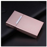 Women Fashion Ultra Thin Aluminum Cigarette Case100mm Cigarette Box Mini Cigarette Holder,Coffee