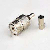 2pcs UHF Female SO239 SO-239 Window Crimp RG58 RG142 RFC195 RG400 RF Connector High Quality Ships from USA