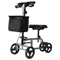 XHRHao Foldable Walker with Shopping Bag 6 Adjustable Height Levels Balance Car Suitable for Height 135-185cm Made of Aluminum Alloy Rollator Lightweight Portable Walk Assist for Elderly Black
