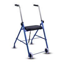Rolling Walkers Walkers Armrest Walker Four-Legged Cane Blue Auxiliary Walker Walker for Seniors Collapsible Walker Adult Walker Walker Accessories Adjustable Height Pulley with Seat