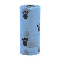 Kocome Pet Dog Multicolor 1Roll/15PCS Waste Poop Bag Poo Printing Degradable Clean-up (Blue)