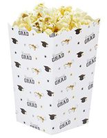 100-Pack Graduation Popcorn Boxes - 20oz Open Top Mini Popcorn Favor Containers, Paper Popcorn Boxes, Graduation Party Supplies, Congrats Grad Print, 3.3 x 5.5 Inches