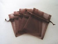 MyCraftSupplies Premium Quality Organza Bags 6x9 Inch 30-Pack for Favors, Gifts, Jewelry (Chocolate Brown)