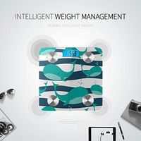 Bluetooth Weight Scale Kg Cartoon Cute Water Creature Dolphin Scales Weight Body Fat Composition Monitor Analyzer with Smartphone App for Body Management-396 Lbs