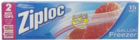 Ziploc Bag Freeezer Gallon, 15-Count Boxes  (Pack of 12)