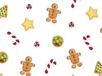 Christmas Print Cello Rolls - 40"x100' Gingerbread Cello Roll 1.0 mil (2 Rolls) - WRAPS-CR40GNB