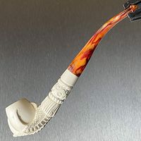 Phoenix Claw Long Segment Meerschaum Churchwarden Pipe by Paykoc M09035