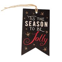 JAM PAPER Holiday Gift Tags - 4 1/4" x 2 3/8" - 'Tis The Season- 16/Pack