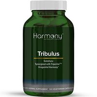 Tribulus Terrestris Natural Testosterone Booster (120 Capsules) Vegan, Gluten-Free Libido, Endurance, Energy, and Muscle Enhancer with Black Pepper Extract for Quick Absorption