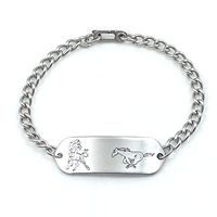 MakeMeThis Horses ID Bracelet IDB-10 - Stainless Steel - Non Allergenic - Adult, Youth & Child Sizes