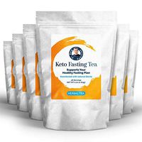 Dr. Berg's Keto Fasting Tea (Sweetened) Caffeine-Free - an Appetite Suppressant Green Herbal Tea Drink to Help Reduce Hunger for Weight Loss - Dietary Supplement (6 Pack)