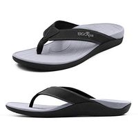 ERGOfoot Orthotic Flip Flops Stylish Thong Sandals Ultra Comfort Slippers for Women & Men with Arch Support-Walking Comfort for Flat Feet & Heel Spur