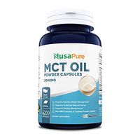 MCT 2000 mg 200 Powder Caps (Non-GMO & Gluten Free) Keto, Ketosis and Ketogenic & Paleo Diet Friendly, Boost Ketone Production and Supply Clean Energy