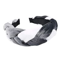 HNTDG Colorful Velvet Stitching Wide-brimmed Headband Bow Knot Non Slip Hairband Women Hair Head Hoop