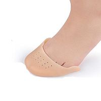 Toe Sleeve Metatarsal Fore Pads - Silicone Gel Toe Caps Soft Ballet Pointe Dance Athlete Shoe Pads for Women 1 Pair (Skin Color)