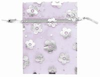 Amscan bag organza 3 1/2 inches purple