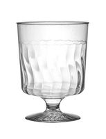 Fineline Settings 10-Piece Flairware Wine Glass, 8-Ounce, Clear