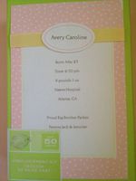 Gartner Baby Girl Pink Announcement Kit (50 ct)